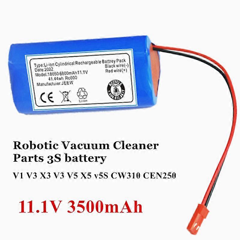 Batterie de remplacement 11.1v pour Ecovacs ilife V1 V3 X3 V3 V5 X5 v5S CW310 CEN250 Robot Aspirateur Pièces 3S Batterie 3500mAh