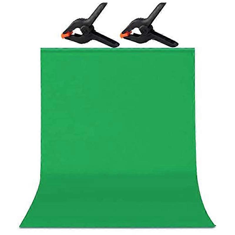5X6.5 FT/1.5X2M Zoom Green Screen,Soft Photography Backdrop Background,for Photo Video Studio,Chrom