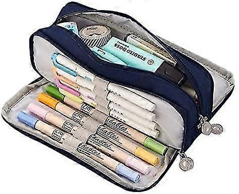 Astuccio per matite grande con 3 scomparti Trucco per materiale scolastico secondario Astucci per matite Set di cancelleria scolastica