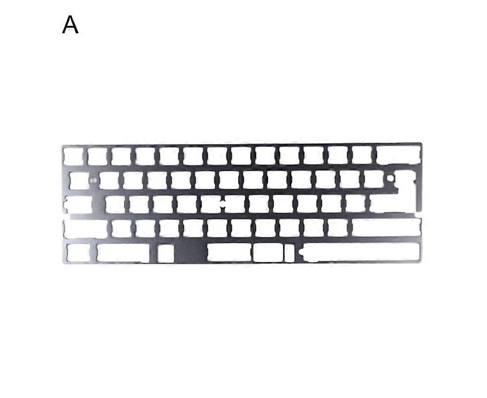 Keyboard Bezel Replaceable Anti-vibration Stainless DIY CNC Anodizing Keyboard Trim Plate for GK64 DZ60 GH60 - A Titanium Grey