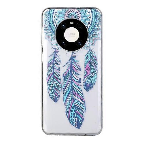 For Huawei Mate 40 Pro Coloured Drawing Pattern Transparent TPU Protective Phone Case