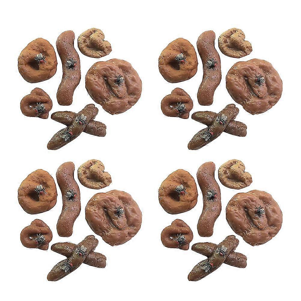 24pcs Simulation Poop Toy Realistic Poo Toys April Fool's Day Tricky Props