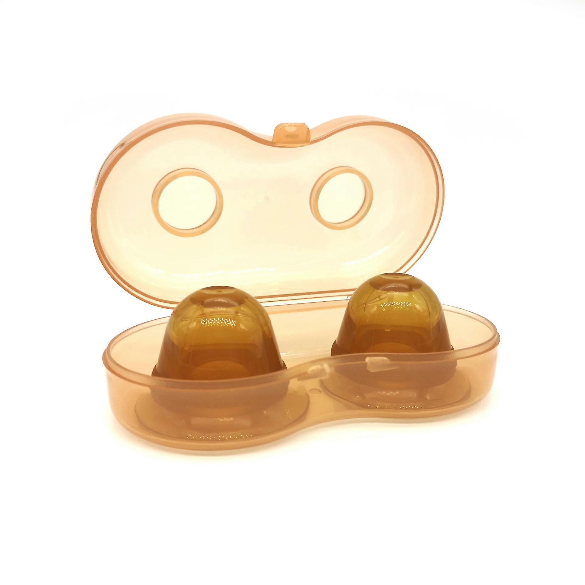 2 Pairs Nipple Sucker Corrector Nipple Puller or Extender,Latch Assist Nipple Enhancer Suckers with Dustproof Case