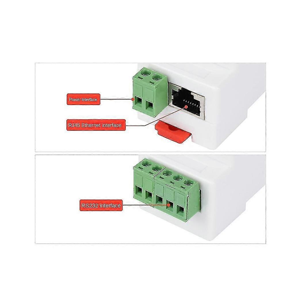 Rs232 To Eth Industry Rail Type Serial Server Rs232 To Rj45 Ethernet Module 300-115200bps /ip To S