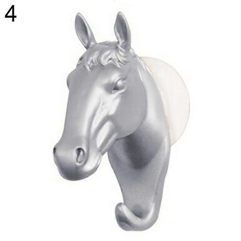 Fashion Wall Decorative Hook Horse Pattern Resin Sucker Hooks Creative Key Hanger