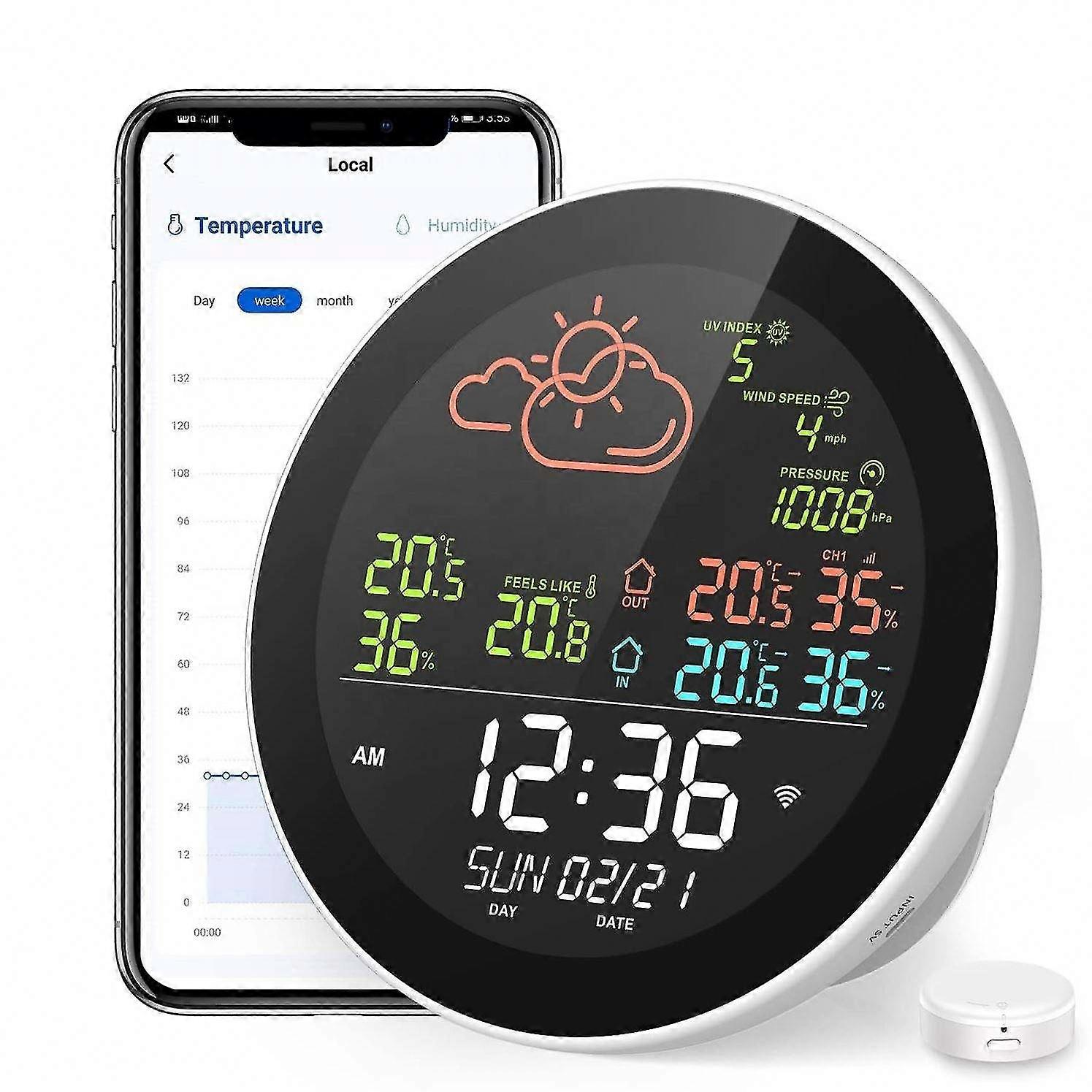 Wifi Weather Station Weather Forecast Temperature Humidity Smart Weather Station Smart Alarm Clock G