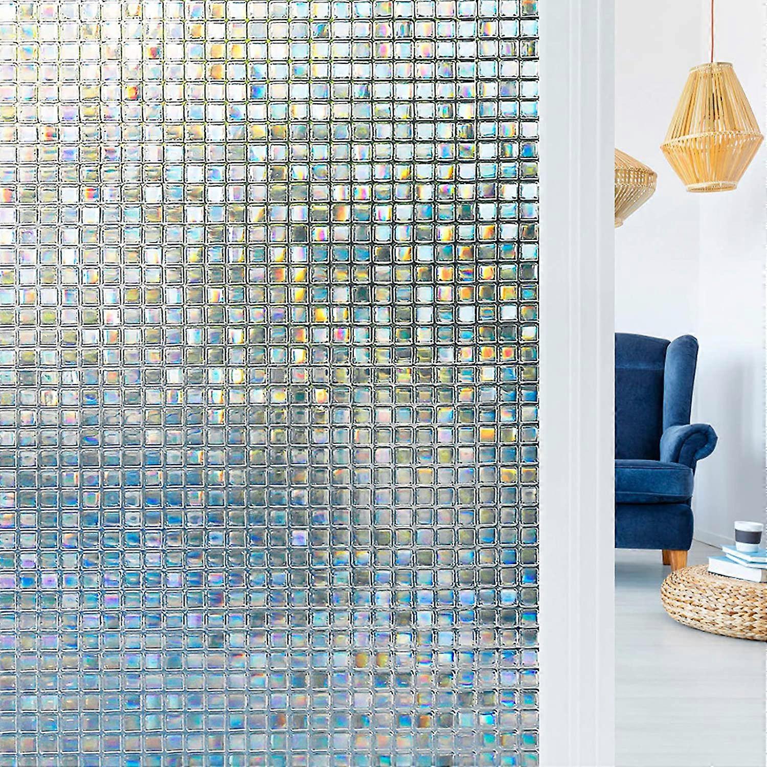 Window Privacy Film Rainbow Window Film Privacy Static Window Cling 3dWindow Privacy Film Rainbow Window Film Privacy Static Window Cling 45*200cm