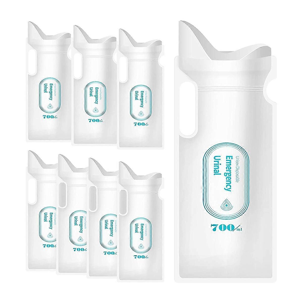 8 stk engangs urinposer, 700ML urinposer for reisecamping nød- og trafikkork, tisseposer