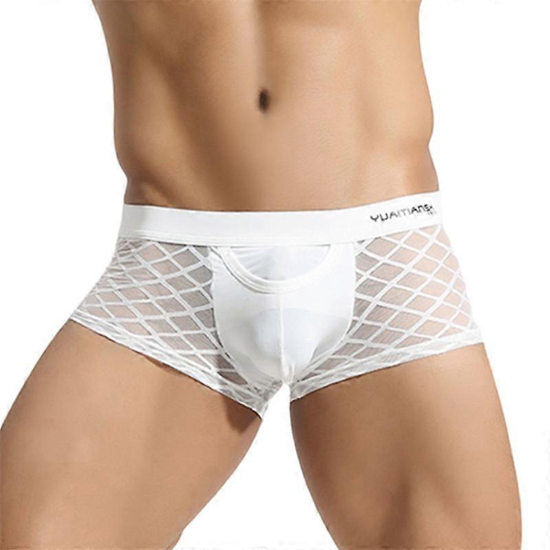 Férfi fehérnemű Szexi See Through Csipke Boxer Nadrág Hálós törzsek