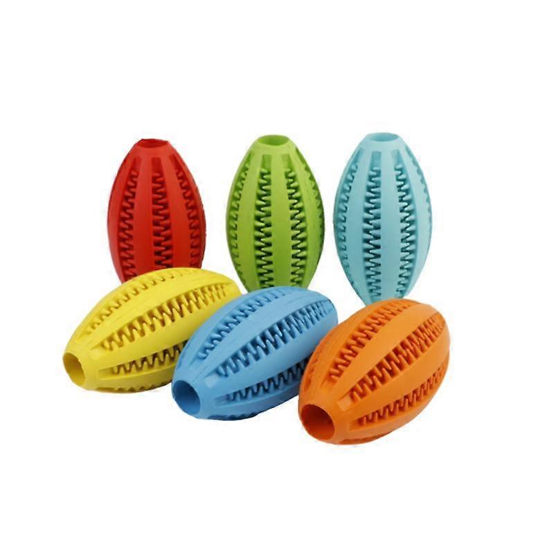 MIMIGO Dog Toy Ball, Nontoxic Bite Resistant Toy Ball for Pet Dogs Puppy Cat, Dog Pet Food Treat Feeder Chew Tooth Cleaning Ball Exercise Game IQ Trai