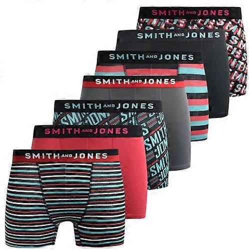 Smith & Jones Caleçons Taden Assortiment de Designs pour Hommes (Paquet de 7)