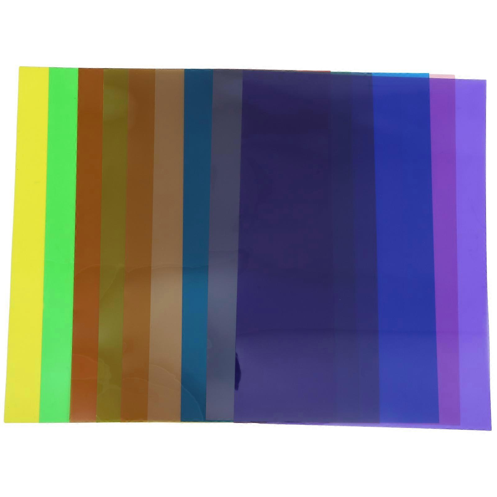 9 Sheets Transparent Cellophane Paper Multi-Colored Cellophane Sheets Crafts Wrapping Material