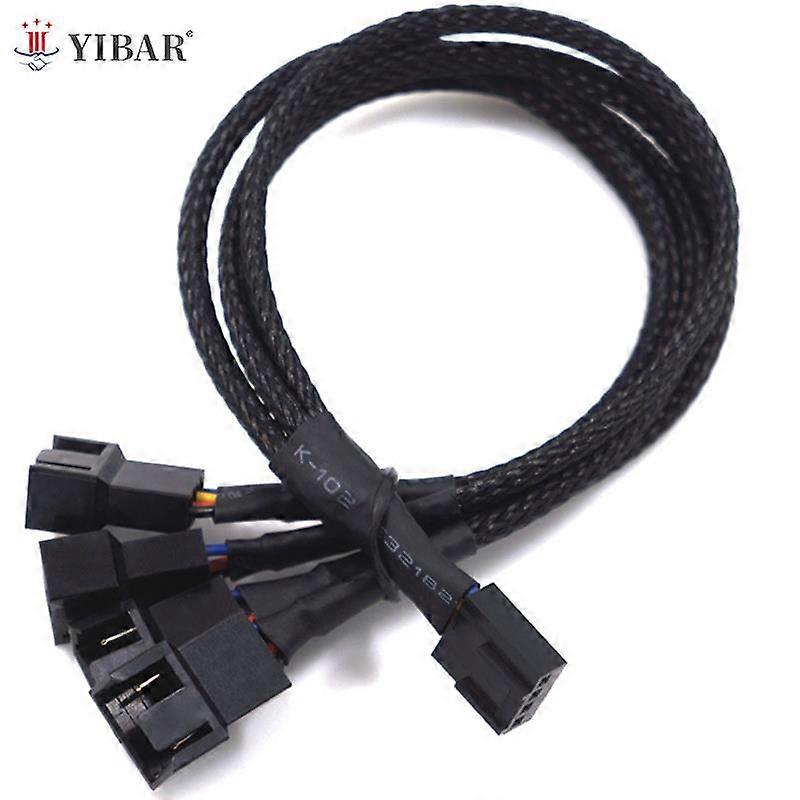 4 Pin Pwm Fan Cable 1 To 2/3/4 Ways Splitter Black Sleeved 27cm Extension Cable Connector 4Pin PWM Extension Cables