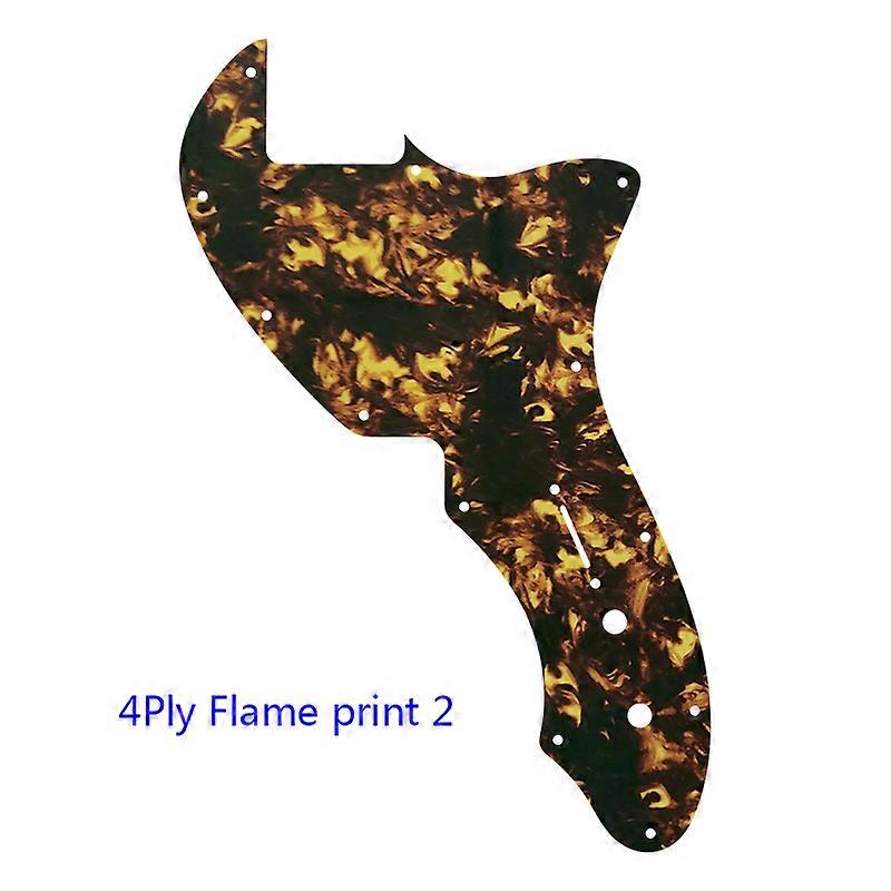 Xinyue Custom Guitar Parts für US Tele 69 Thinline Guitar Pickguard No Pickup Scratch Plate Multi Color Choice Flame Pattern