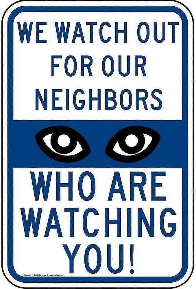 Sinal de Segurança Sinal de segurança/vigilância Sinal de aviso Decoração de rua Sinal de lata 8x12 polegadas OU 12x16 polegadas M