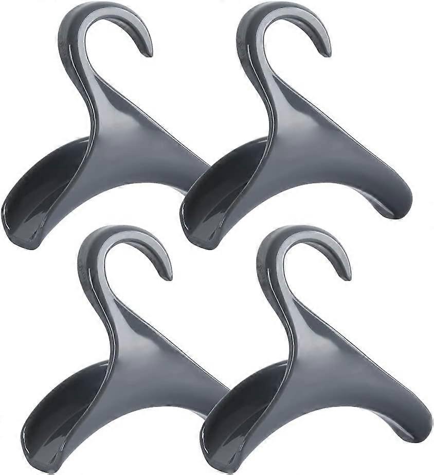 4 Pack Purse Hanger Hook Bag Rack Holder-Gray-Handbag Hanger Organizer Storage - Over The Closet Rod Hanger for Storing and Organizing Purses | Backpa
