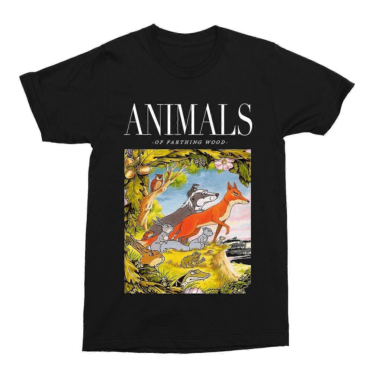 Farthing ahşap tişörtlü hayvanlar