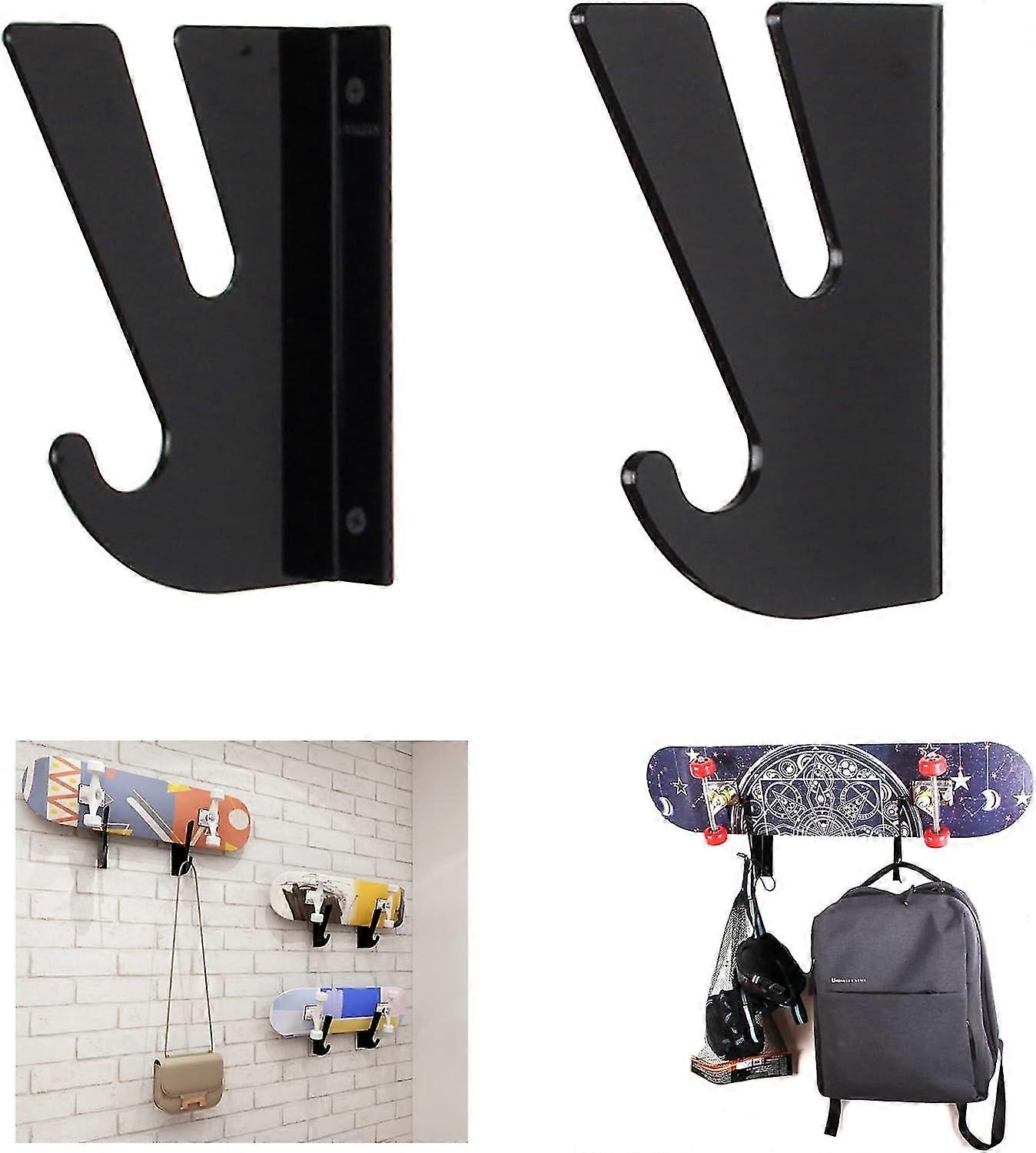 Skateboard Wall Mount Display Rack With Storage Hook