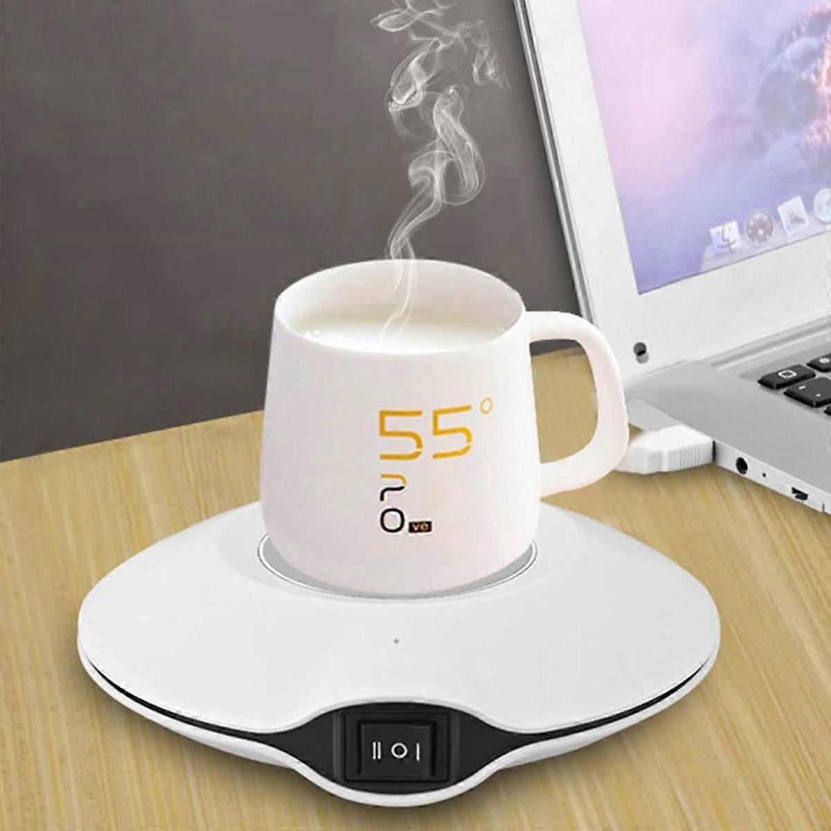 USB Powered Cup Cooler Heater Plate Home Heating Cooling Device - White