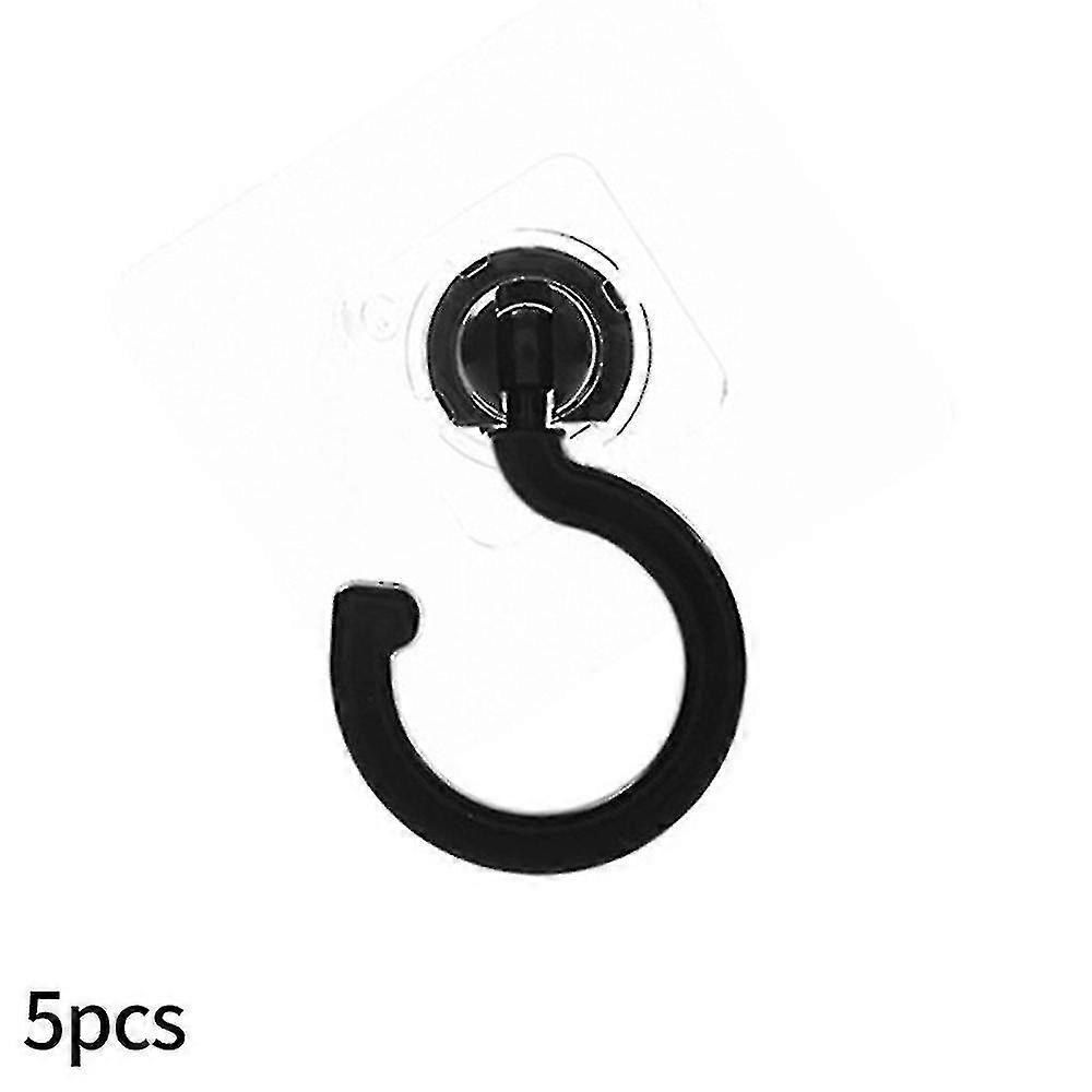 5pcs 360 Degree Hook Multifunctional Paste Hook Door Rear Hook Punch Free