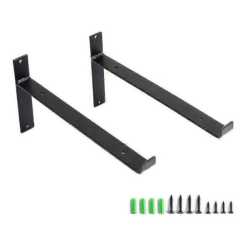 Shelf Bracket, 20Cm Industrial Wall Shelf Bracket Retro Wall Mounted Shelf Bracket, Metal Shelf Bracket With Screws, Max Load 20Kg (2 Pcs, )
