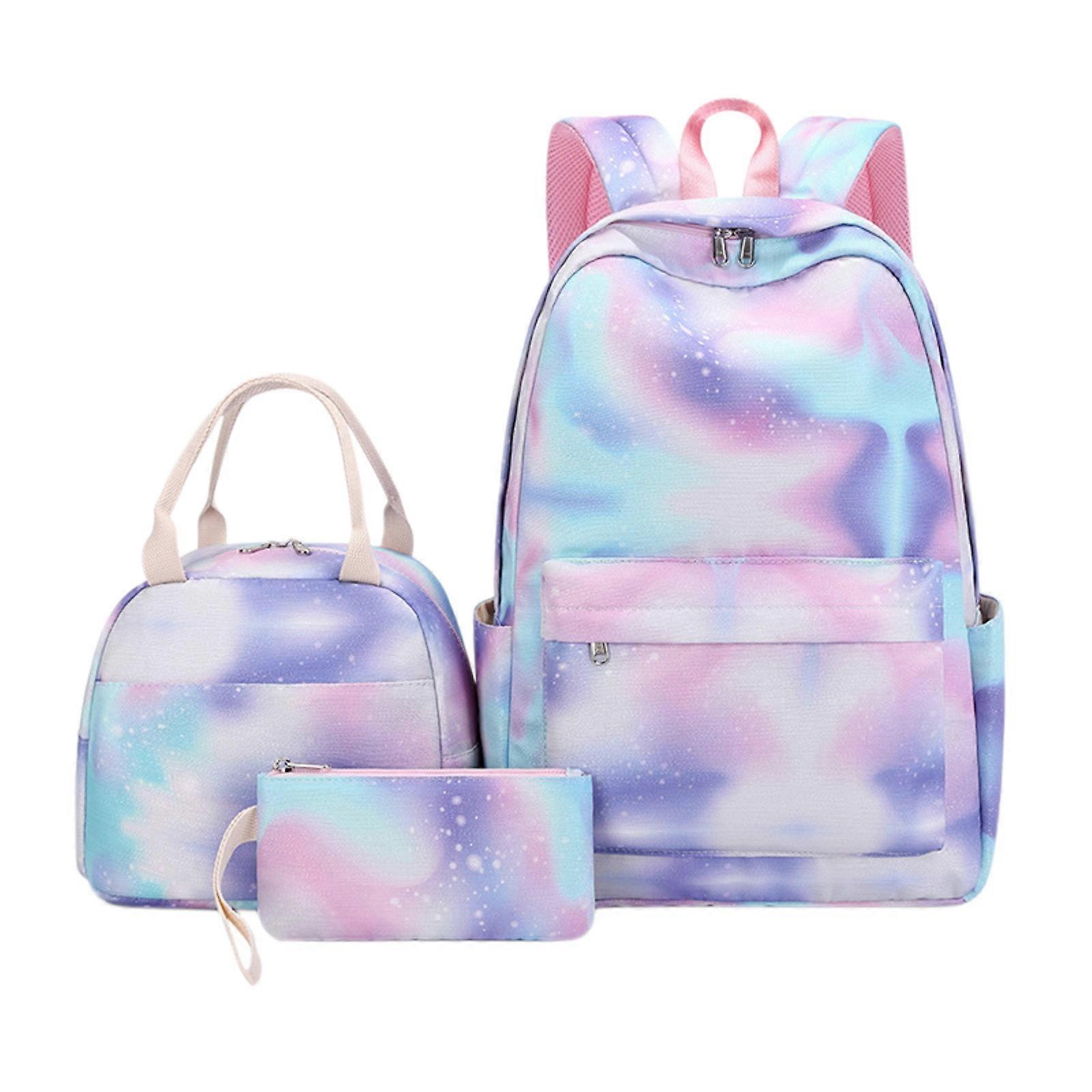 Gradient Lett Vann For Tenåringsjenter Skolesekk Med Matpose