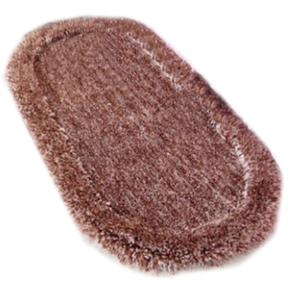 Thick Super Soft Elastic Silk Ellipse Carpet Mat