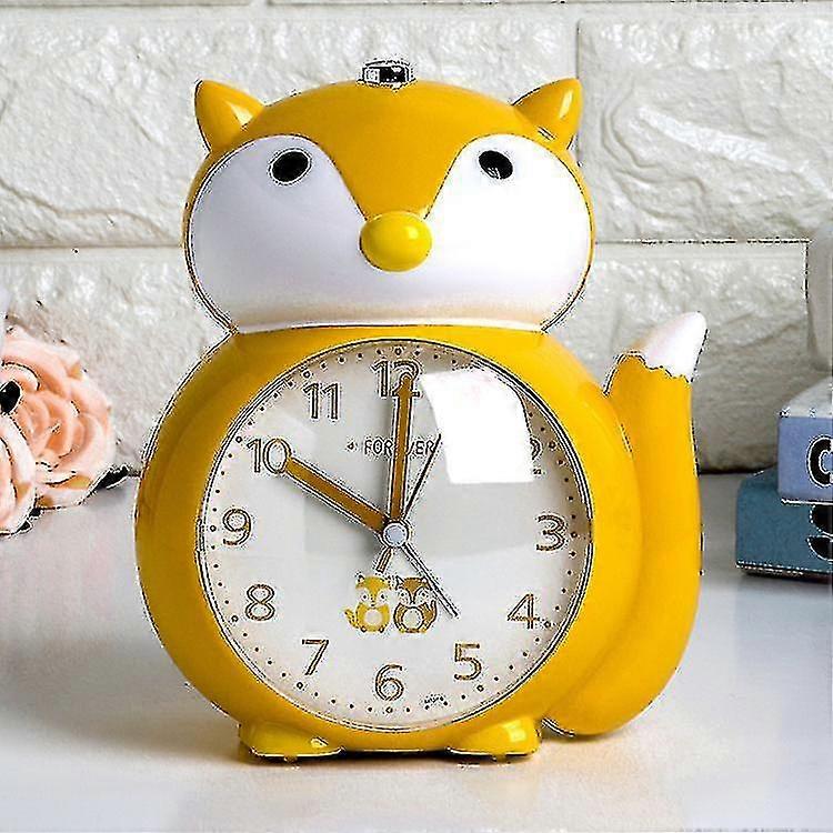 Lovely Fox Alarm Clock Luminous Night Light Alarm Clock Mute Alarm Clock Table Desk Clock Children Gift-mxbc