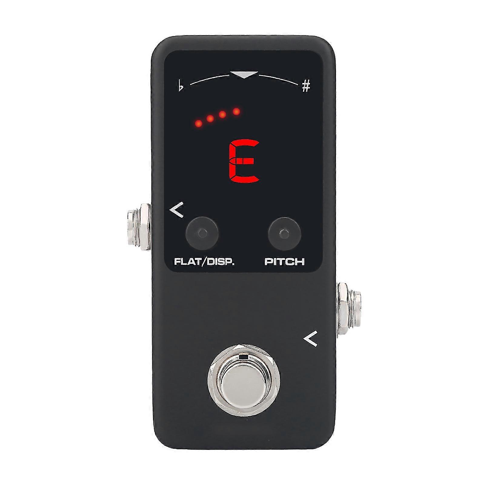 Electric Guitar Mini Tuning Toner Pitch Effect Pedal - High-Precision Tuner with LED Display - Compact Metal Instrument Accessory