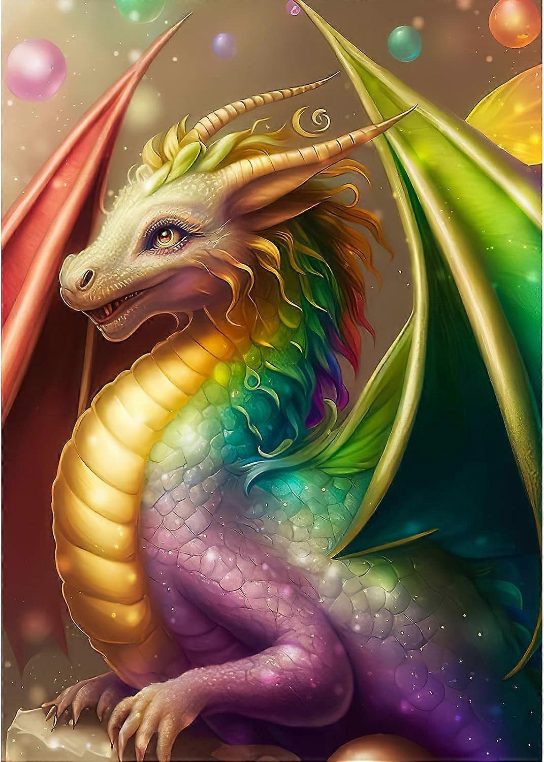 5D diamantmaleri 30x40cm Dragon V