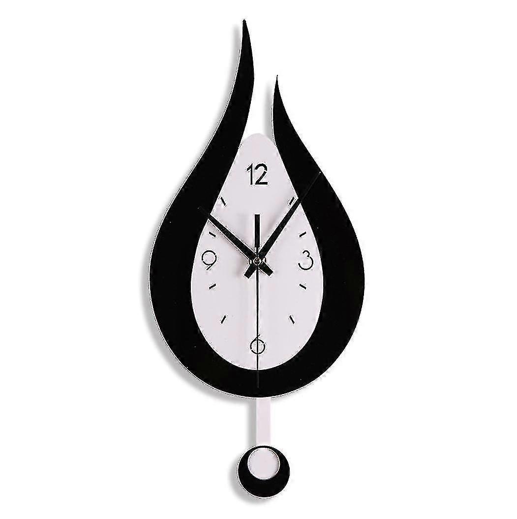 Wall Clock Modern Creative Water Drop Pendulum Clock With Pendulum, Silent Pendulum Clock Digital Wall Clock