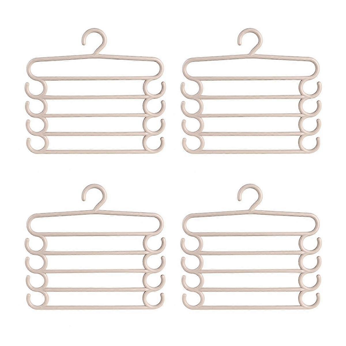 Pants Rack Multifunctional Household Saving Space Multi Layer Trousers Hanger Pants Closet Color Clothes Peg 5 Layers A