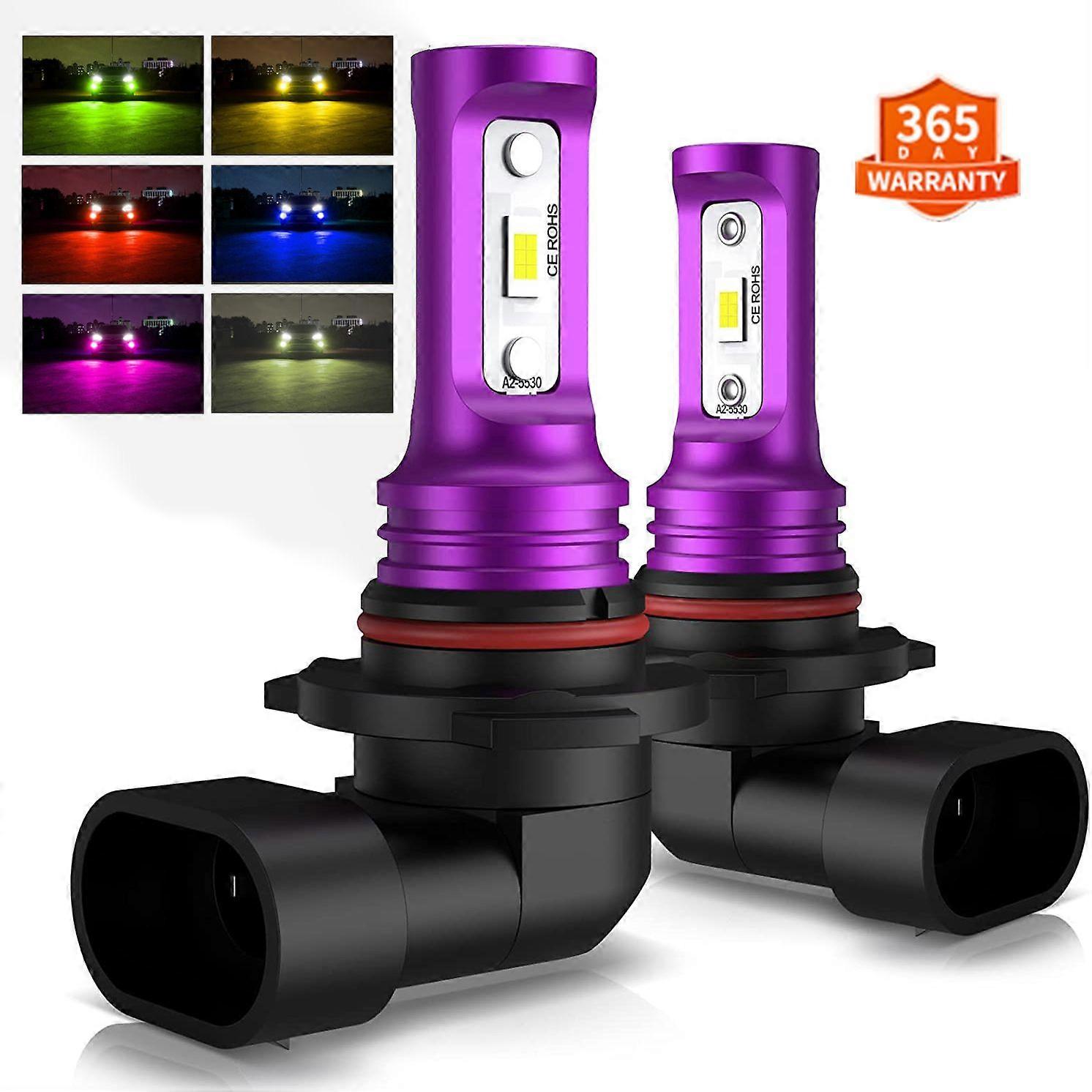 2pcs Mini Car Fog light Bulbs H10 9145 9040 9045 LED Headlight Fog Lamp CSP White Blue Yellow Red Purple Green