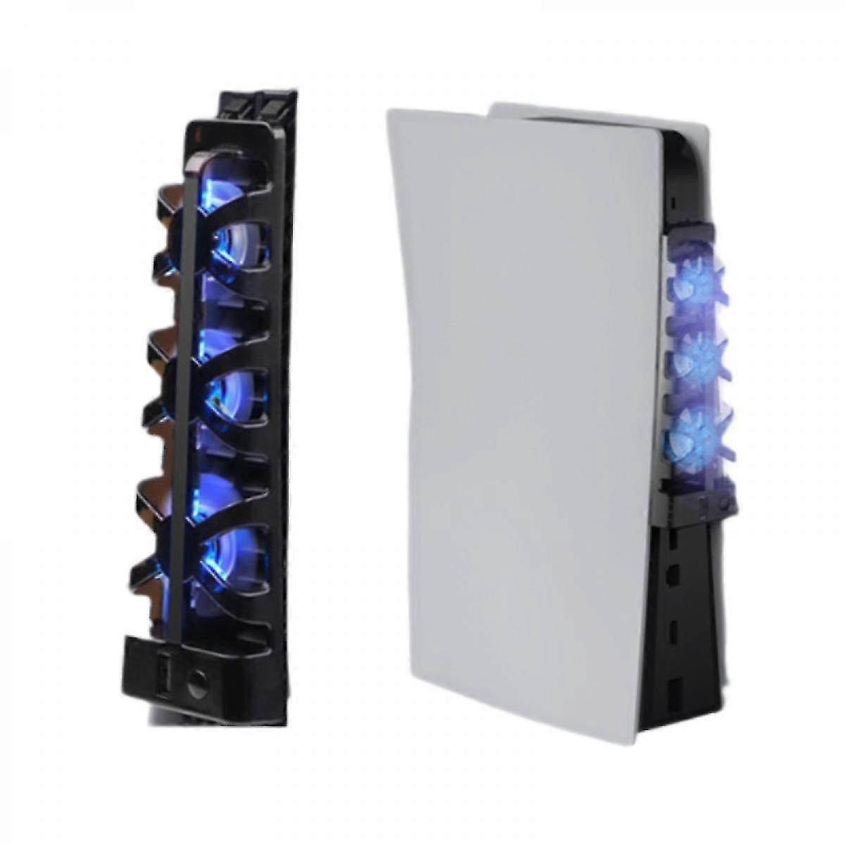 Veeki Ps5 Accessories Cooling Fan With Led Light, Efficient Cooling System, Horizontal Compatible Stand