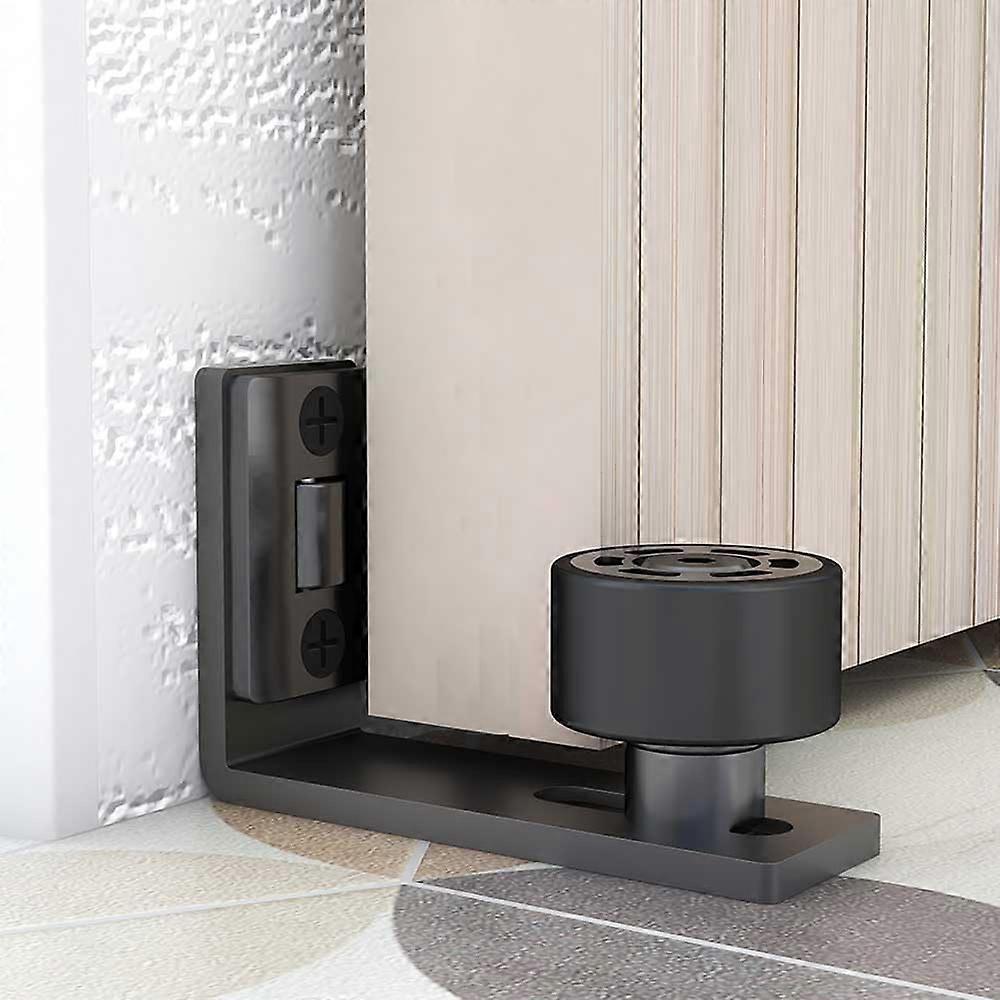 Adjustable Floor Guide Wall/Door Lower Guide For Sliding Wood Door Black