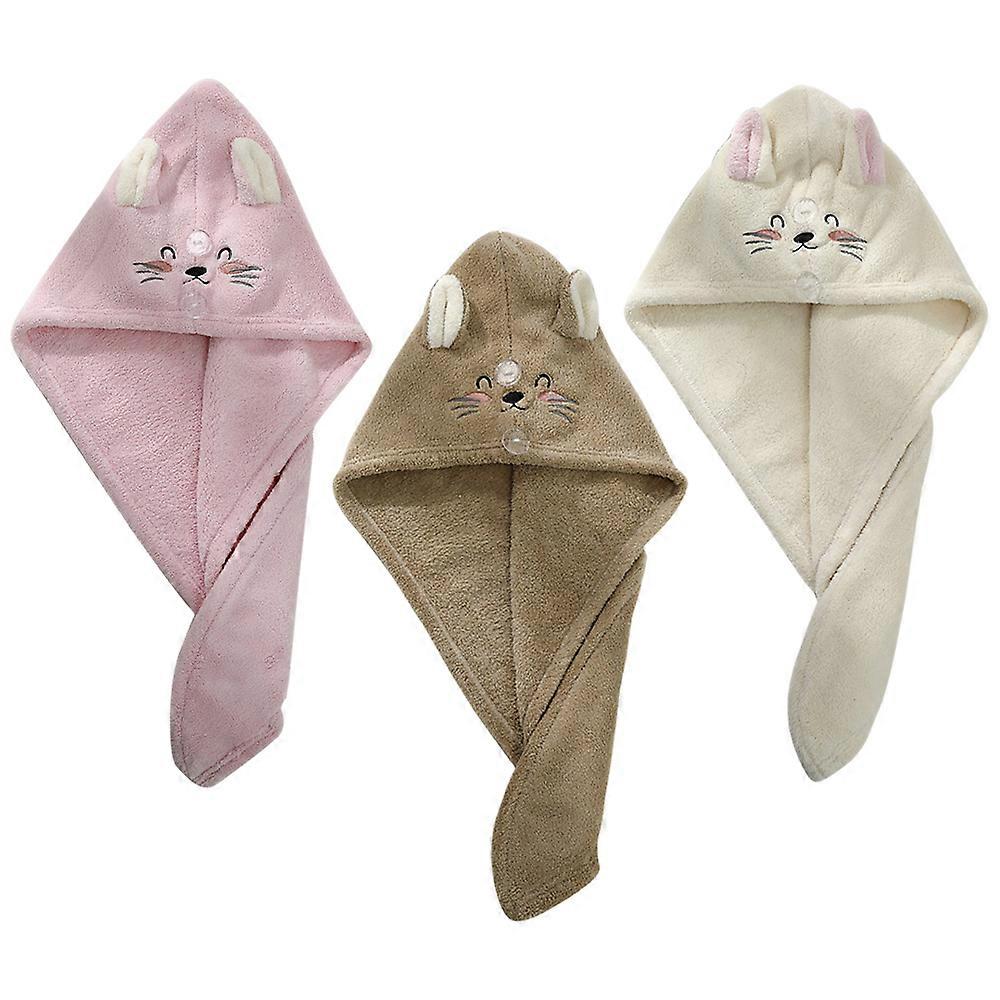 Funny Cat Hair Drying Towels, 3-Pack Microfiber