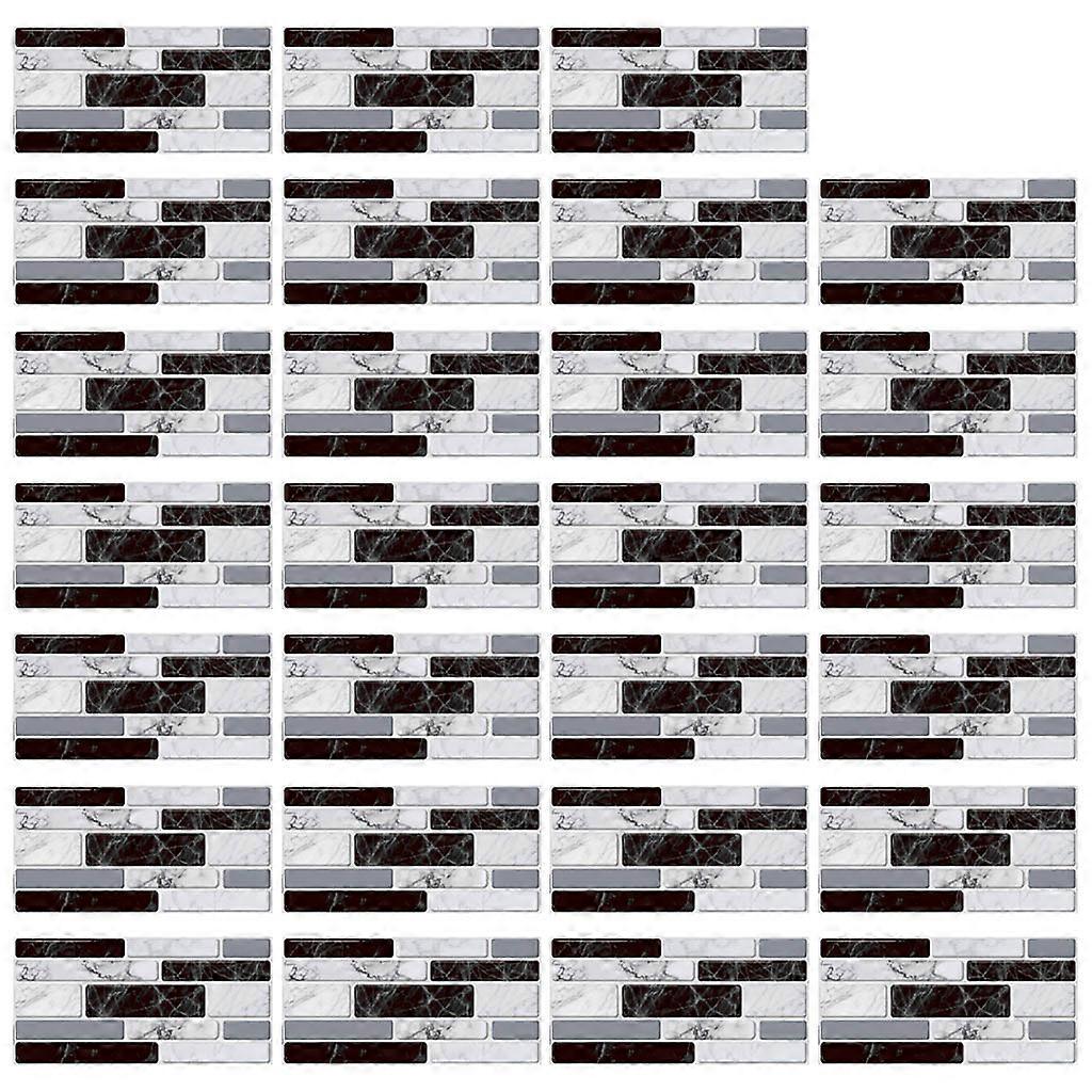 27 قطعة للماء تقليد الطوب بلاط ملصقات DIY ذاتية اللصق المطبخ الطابق جدار ملصق الحمام ديكور المنزل 20x10 سم