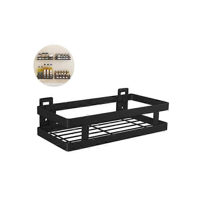 Shower Basket Rectangle Small, Shower Shelf Made Of Stainless Steel, Black Powder-coated