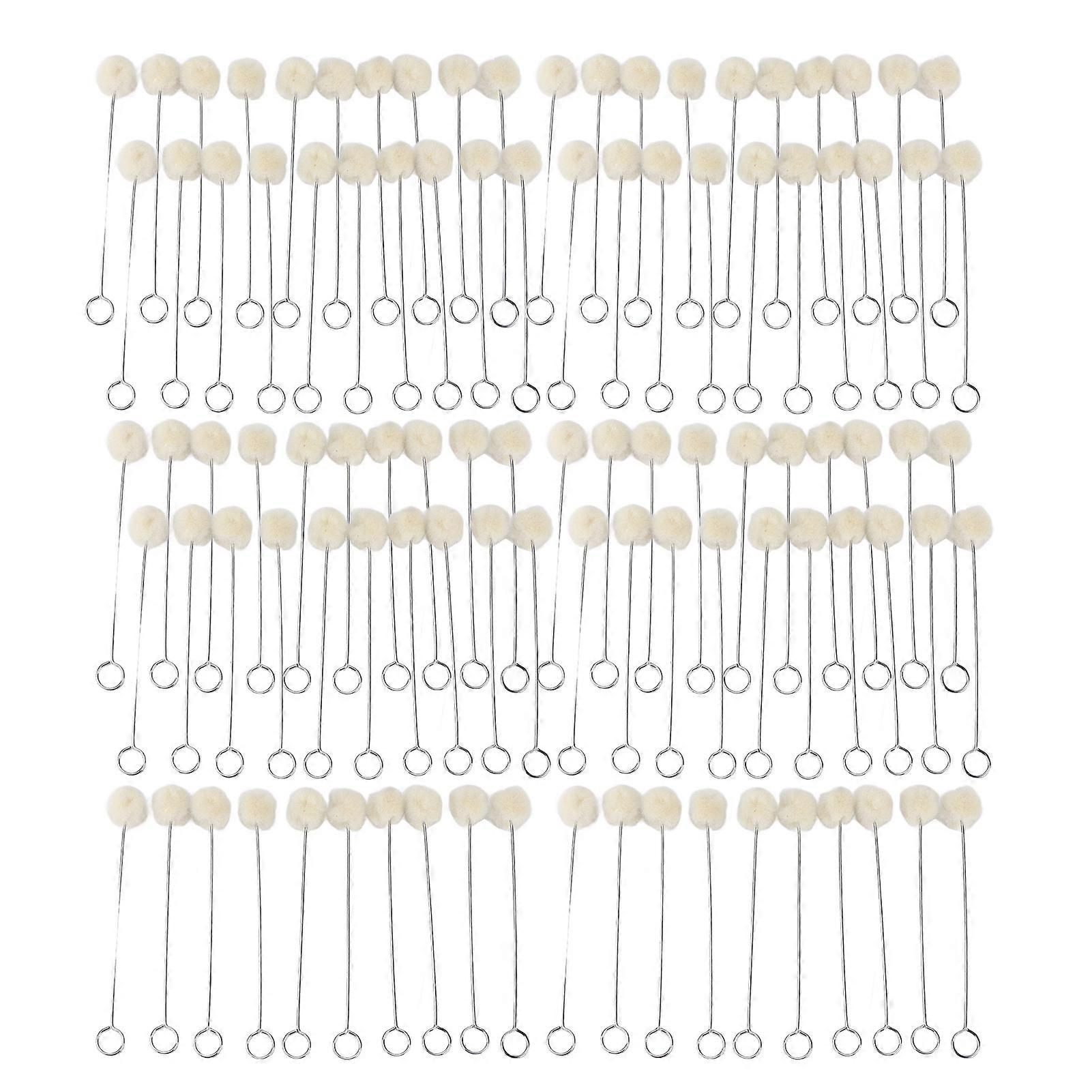 100pcs Wool Ball Brush HandMade DIY Durable Practical Leather Tools compatible with Handicraft Dyeing