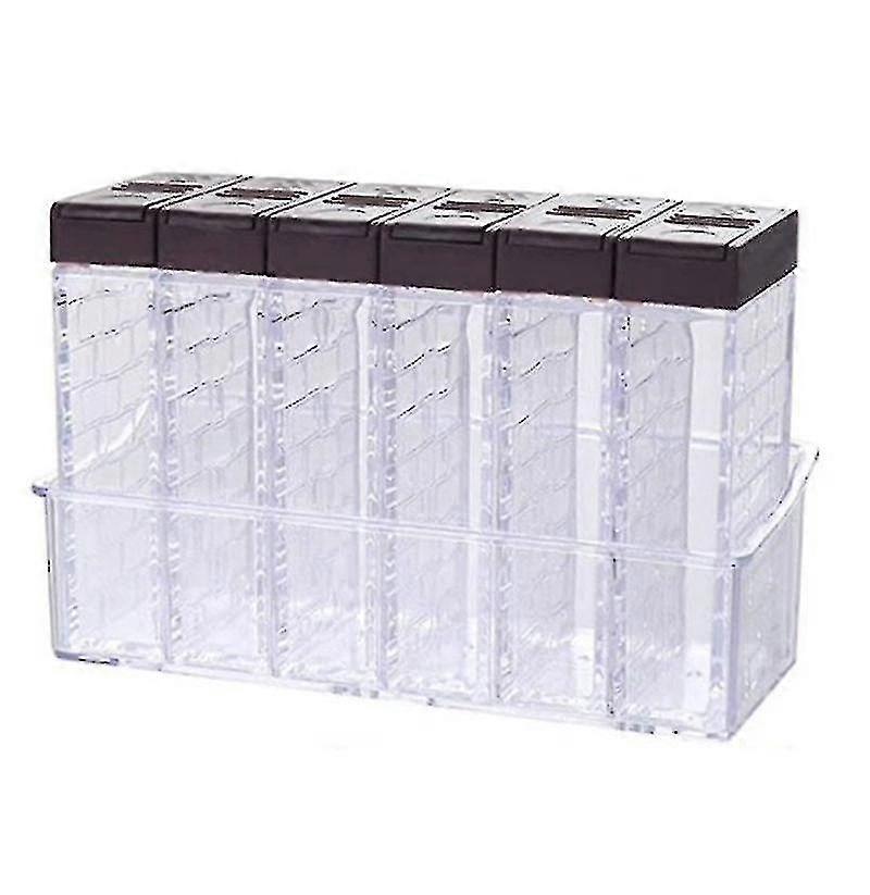 6 Grids Plastic Spice Box