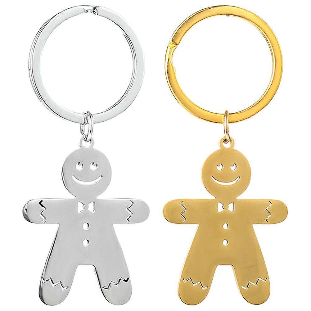 2kpl piparkakkumies avaimenperät reppu riipukset joululaukku hurmaa koristeelliset avaimenperät