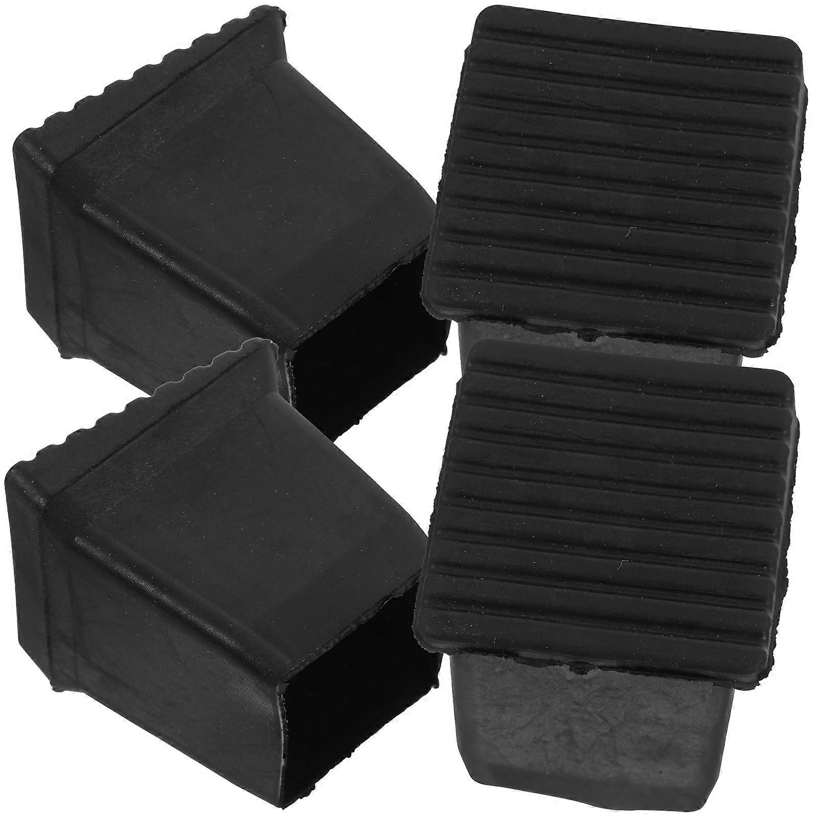 4 Pz Scala A Gradini Piedi Copre Antiscivolo Scala Gambe Copri Estensione Scala Copre Paraurti di Sicurezza Nero