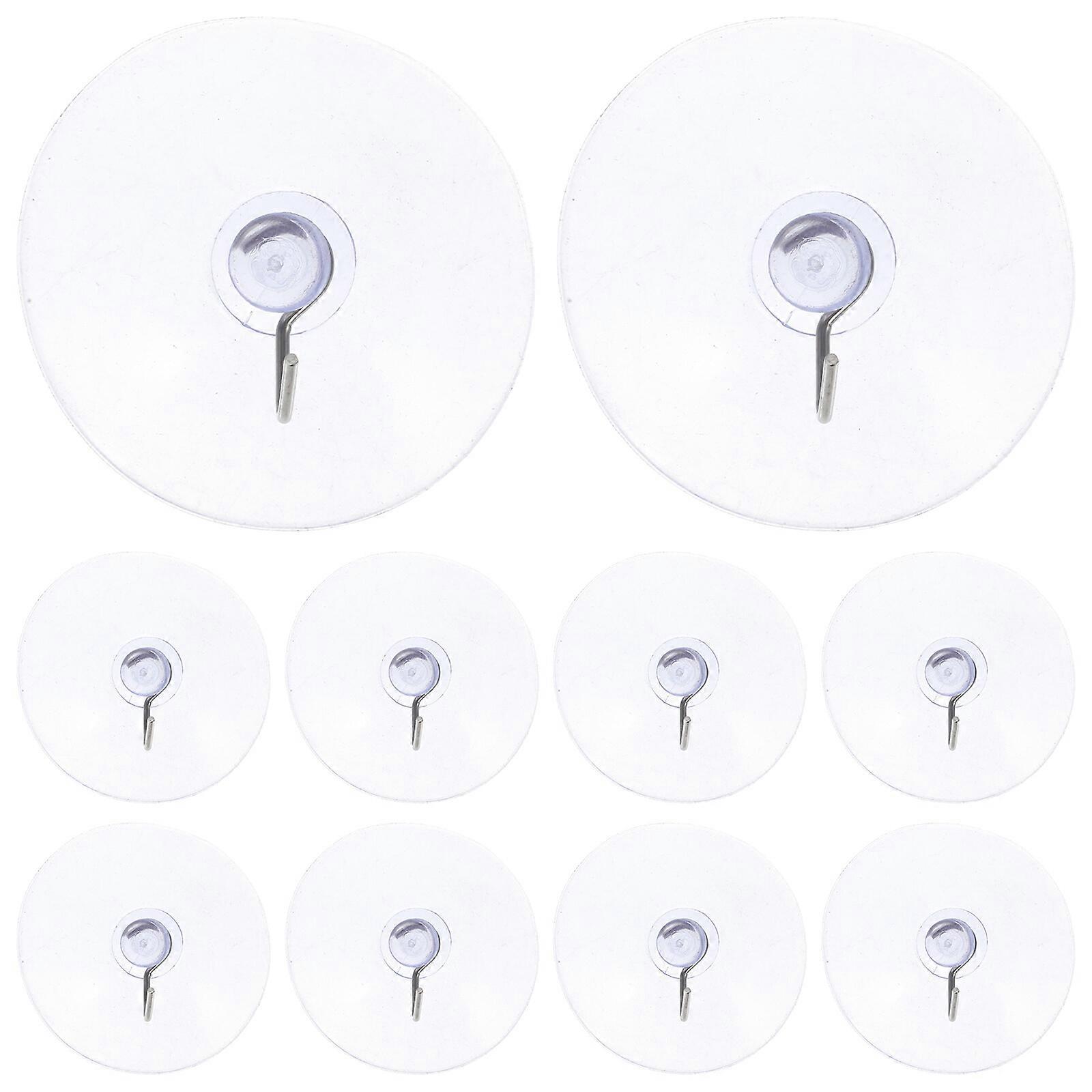10pcs Hooks Multi-purpose Suction Cup Hooks Suction Hooks for Bathroom Kitchen