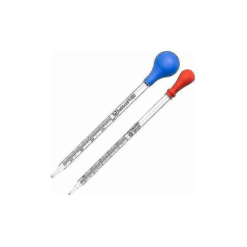 3ml 5ml Glass Dropper Pipette Glass Pipette Graduated Dropper Pipettes 2pcs Dropper Pipette with Sca Q-MXBC