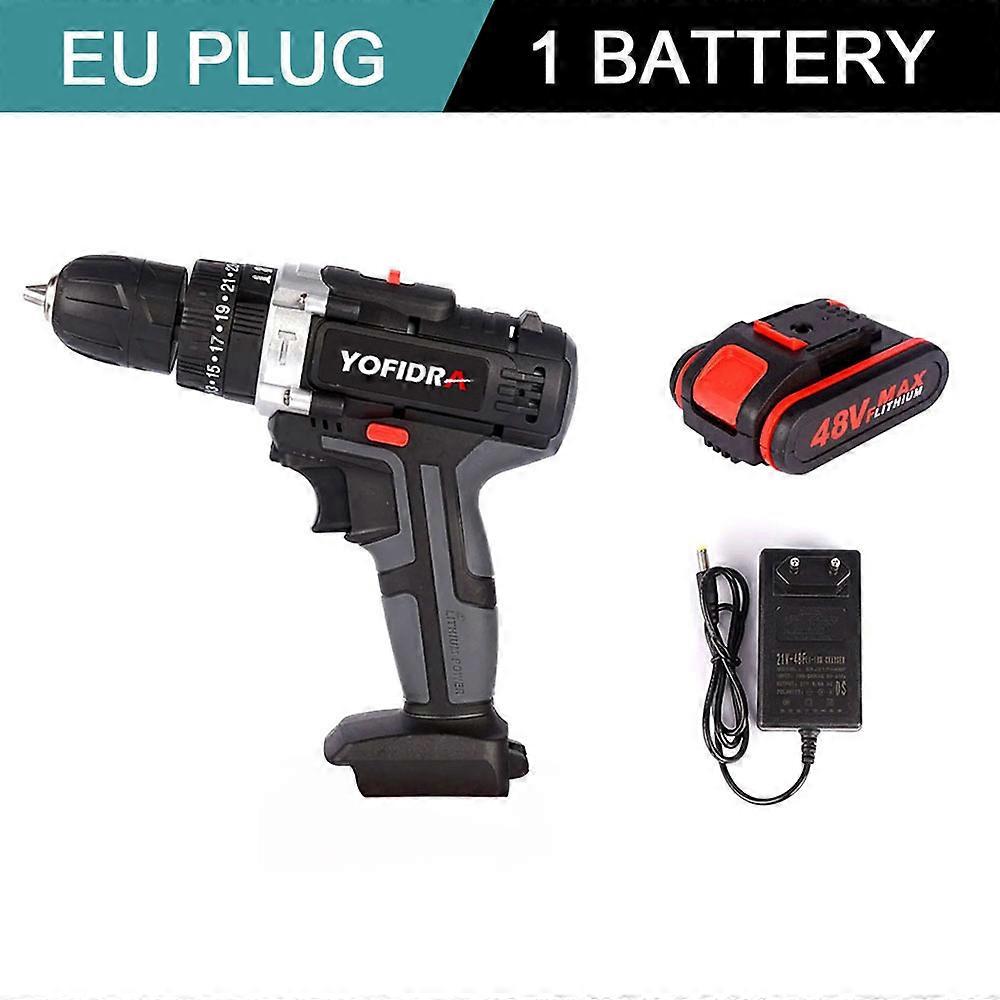 48VF Mini Cordless Electric Screwdriver 25+3 Torque Efficient Multifunction Rechargeable Electric Impact Drill Power Tools