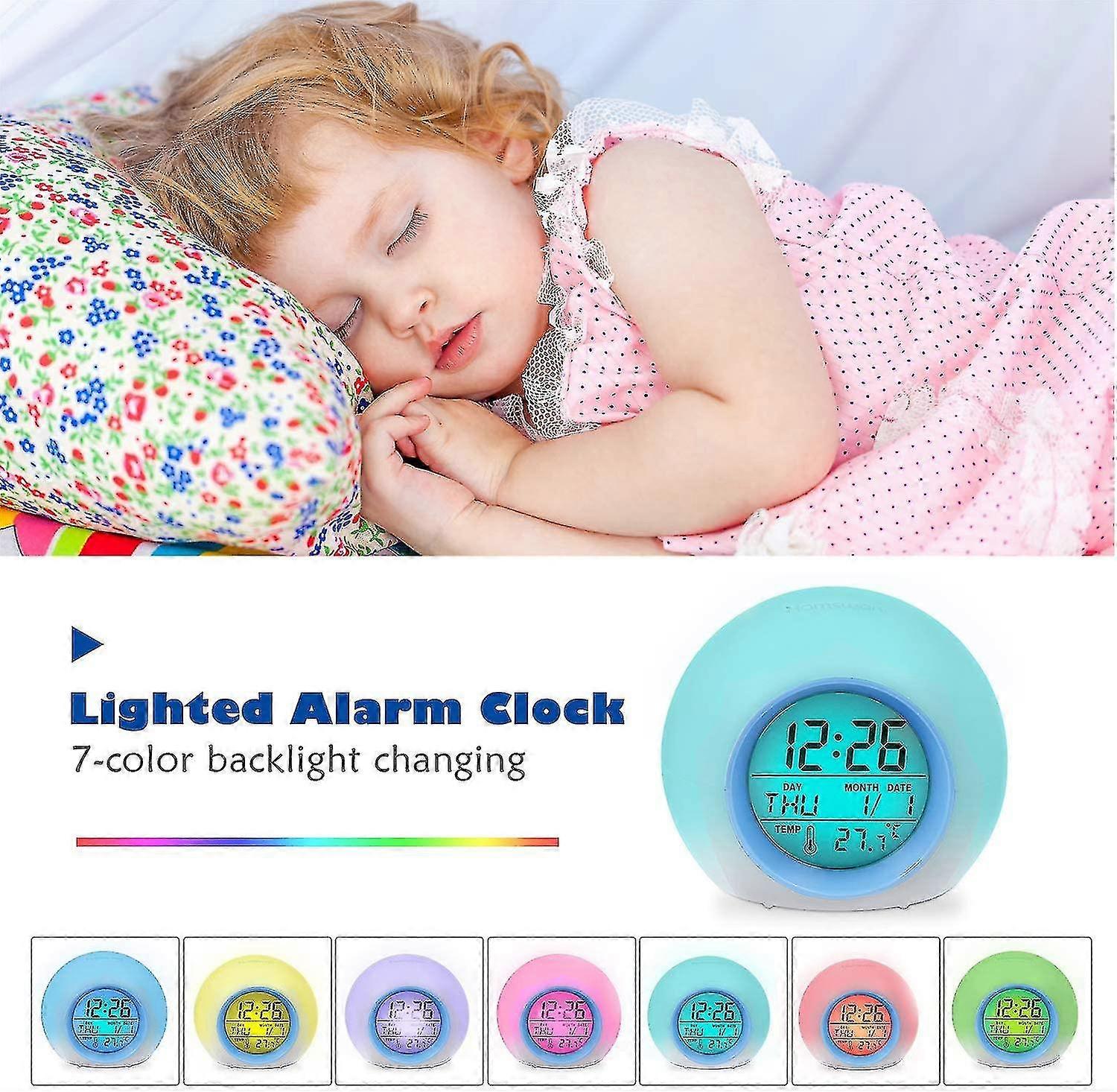 Digital Alarm Clock Battery, Digital Clock Alarm Clock With  Led Digital Alarm Clock Time Temperature Display, Alarm Clock Snooze Travel Alarm Clock N