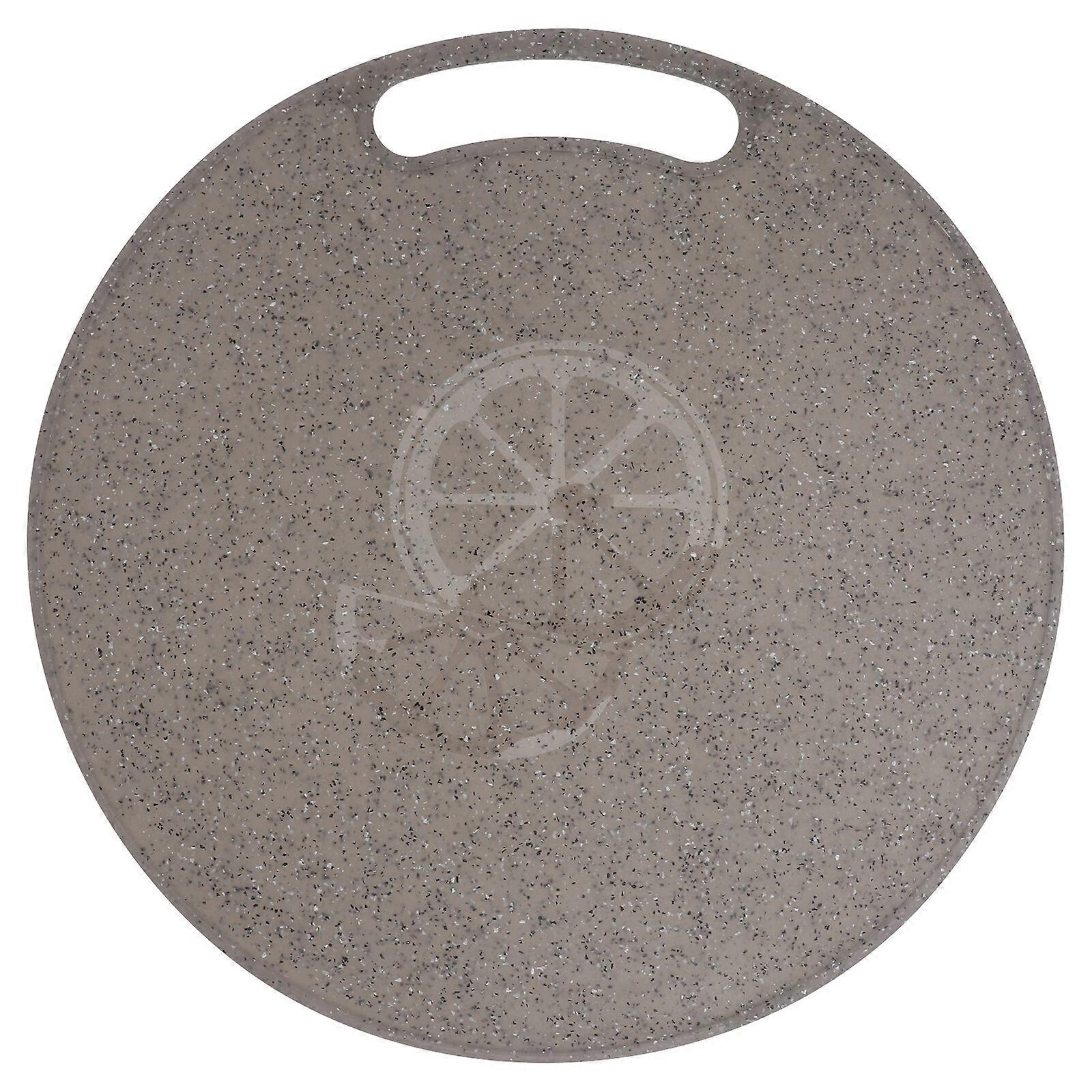 1pc 31x0.5cm Chopping Block Imitation Marble Plastic Round Fruit Vegetable Cutting Board