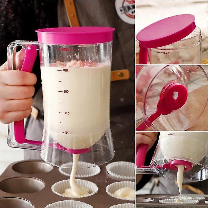 900ml Batter Dispenser Cupcake Pancake Muffin Kitchen Measuring Baking Mix Tool