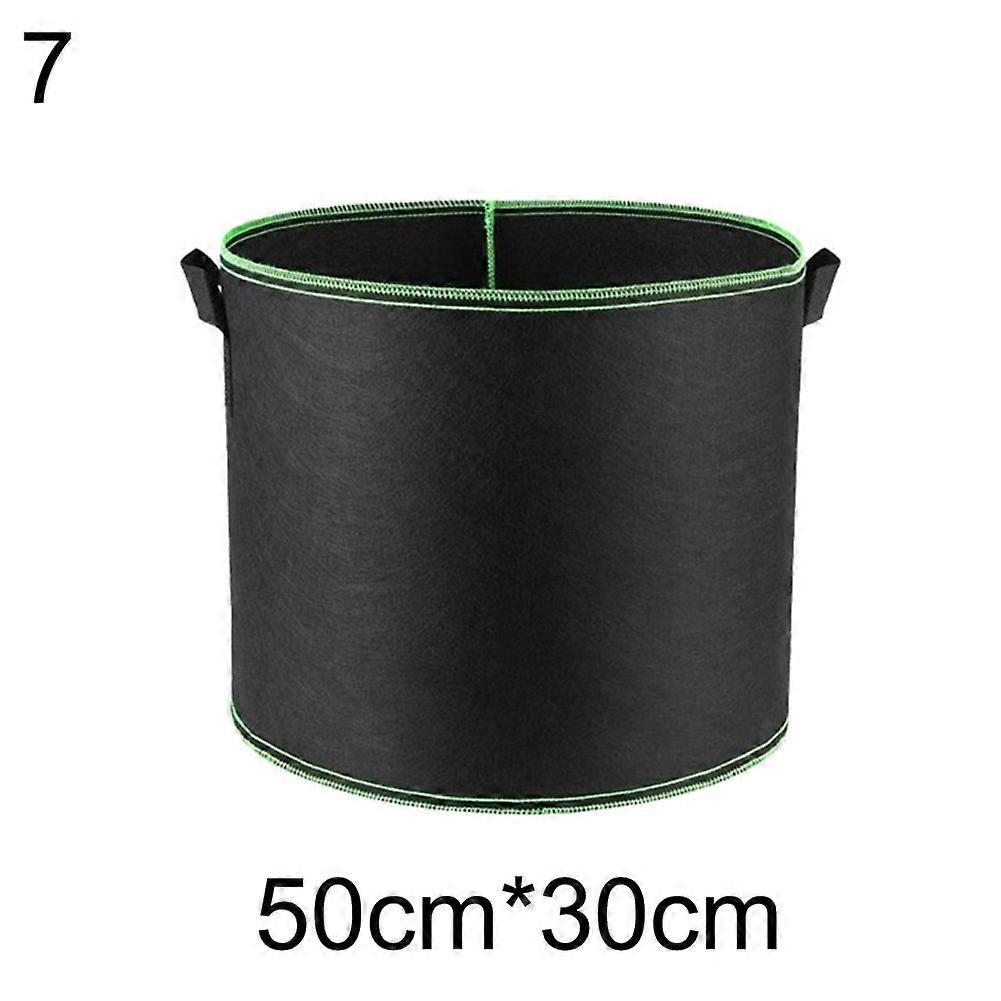 Non-woven Fabric Planting Bag Handle Round Flower Pot Container Gardening Tool Qinhai