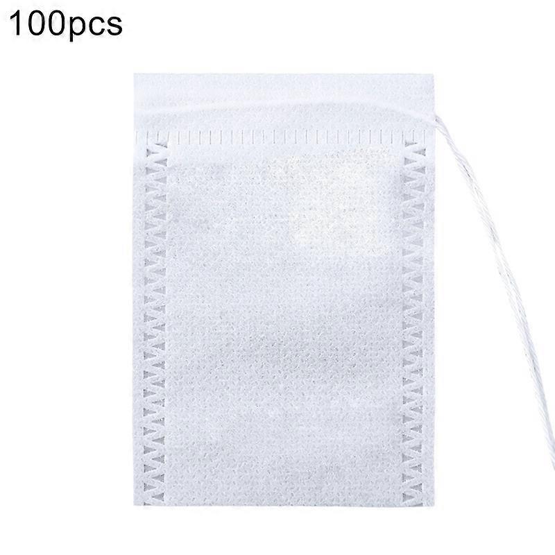 100Pcs Disposable Drawstring Tea Bag Mesh Filter Herb Storage Strainer Pouch